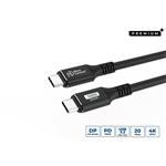 MicroConnect kábel USB-C 3.2 Gen 2 100W, 20Gbps, 4K60Hz, 4,0m, čierny