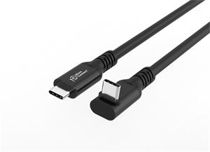 MicroConnect kábel USB-C 3.2 Gen 2 100W, 20Gbps, 4K60Hz, zahnutý, 4,0m, čierny