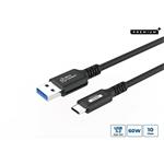 MicroConnect kábel USB na USB-C 60W, 5,0m, čierny