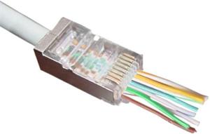 MicroConnect konektor RJ45 cat. 5e FTP, pass-through, 100ks
