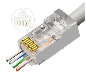 MicroConnect konektor RJ45 cat. 6a FTP, pass-through