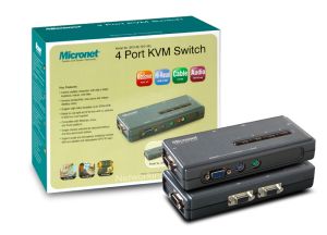 Micronet 4-port KVM Switch PS/2 SP214EL