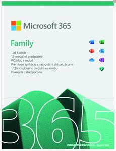 Microsoft 365 pre rodiny (6 používateľov) promo