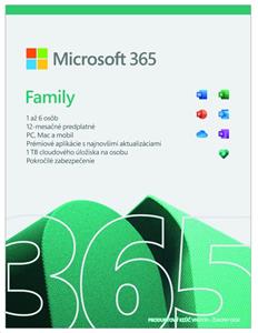 Microsoft 365 pre rodiny (pre 6 používateľov)