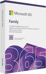 Microsoft 365 pre rodiny (pre 6 používateľov)