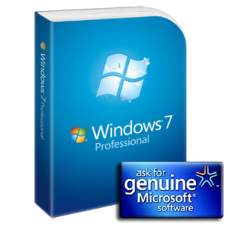Microsoft GGK - Windows Professional 7 SP1 32-bit/64-bit English DVD