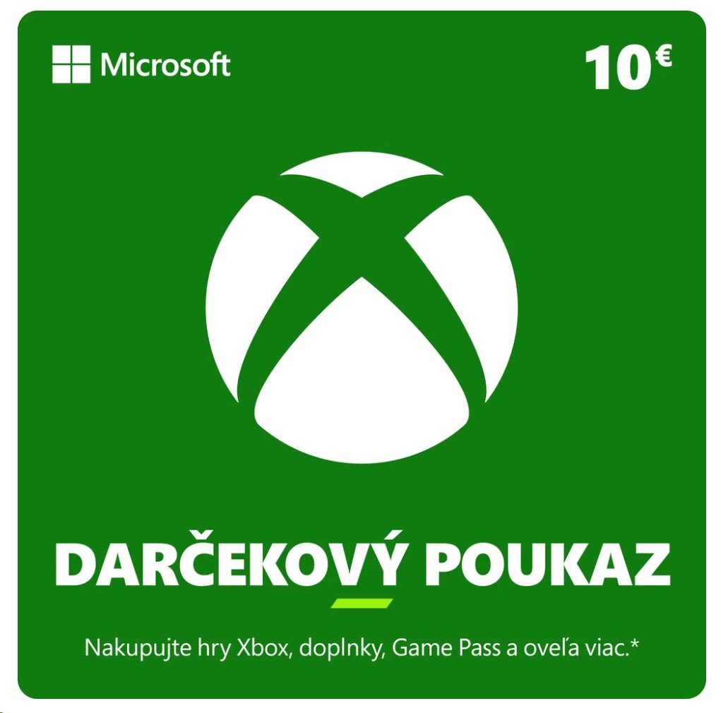 Microsoft Xbox, darčekový poukaz v hodnote 10 eur