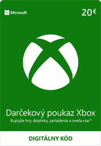 Microsoft Xbox, darčekový poukaz v hodnote 20 eur