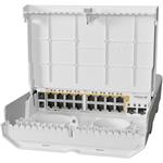 MIKROTIK RouterBOARD Cloud Router Switch netPower 16P + L5 (800MHz; 256MB RAM; 16x PoE GLAN; 2x SFP+) outdoor