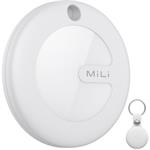 MiLi MiTag, smart lokátor s koženou kľúčenkou, biela