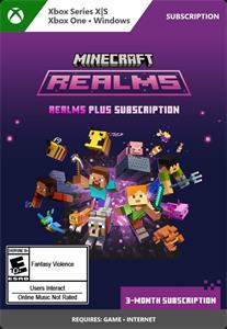 Minecraft Realms Plus 3-Month Subscription, pre PC a Xbox