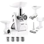 Mlynček na mäso ZELMER MM 1200.80, 650 W, nástavec na klobásy, lis na OZ, prídavné strúhadlá, mlynček na mak, biela/sivá
