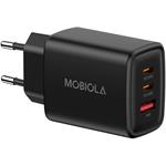 Mobiola, nabíjací adaptér, 65W (2× USB-C+USB-A)