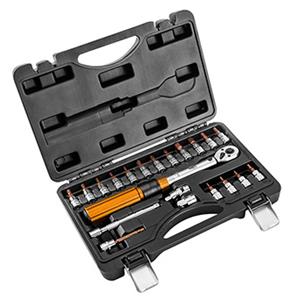 Momentový kľúč so sadou bitov, 08-821, 21 ks, veľkosť 1/4, kufrík,5 - 25 Nm, NEO TOOLS