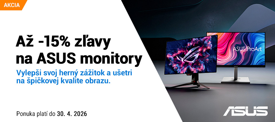 Monitory Asus so zľavou až 15%