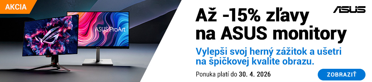 Monitory Asus so zľavou až 15%