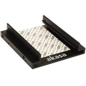 Montážní kit AKASA pro 2,5" HDD do 3,5" pozice, 2x 2,5" HDD/SSD, černý hliník