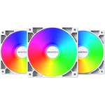 Montech GF120 PWM ARGB, ventilátor 120mm, 3ks, biely