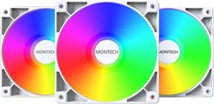 Montech GF120 PWM ARGB, ventilátor 120mm, 3ks, biely