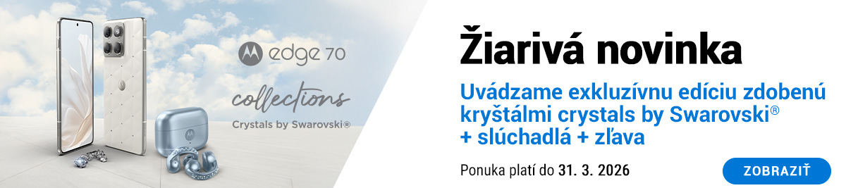 Motorola Edge 70 PANTONE Cloud Dancer crystals by Swarovski