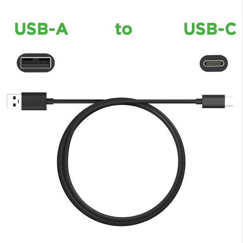 Motorola USB-A / USB-C, datový kábel 2m, čierny