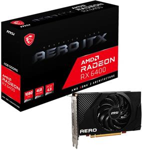 MSI AMD Radeon RX 6400 AERO ITX 4G, RX 6400, 4GB GDDR6, 1xDP, 1xHDMI