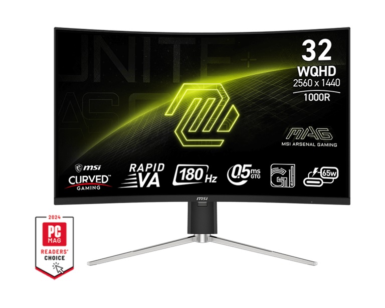 MSI MAG/325CQRF QD E2/31,5"/VA/QHD/180Hz/0,5ms/Black/2R