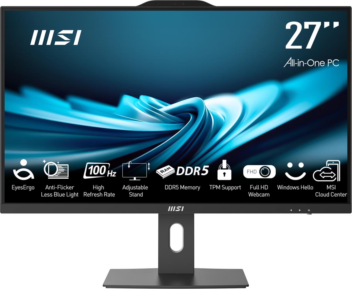 MSI PRO/AP272P 14M-640EU/27"/FHD/i3-14100/8GB/256GB SSD/UHD 730/W11H/Black/2R