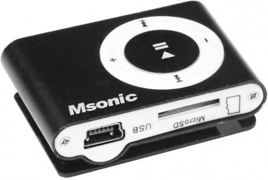 MSONIC MP3 prehrávač s čítačkou kariet, čierny