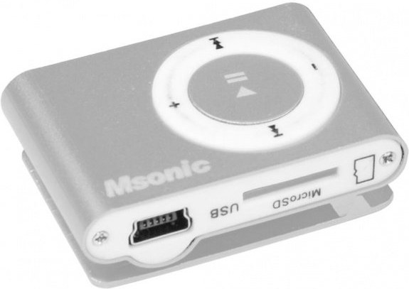 MSONIC MP3 prehrávač s čítačkou kariet, strieborný