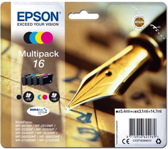Multipack EPSON T1626 (BK/C/M/Y)
