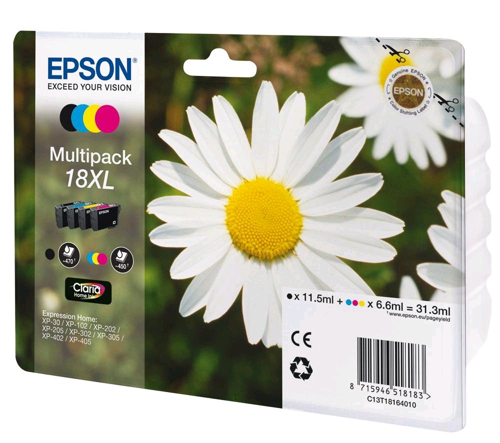 Multipack EPSON T1816 (BK/C/M/Y) XL - 18XL