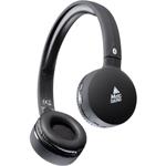 Music Sound bluetooth slúchadla s mikrofónom, čierne