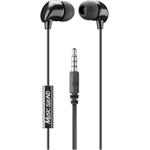 Music Sound drôtové štuplové slúchadlá s konektorom 3,5mm jack, čierne