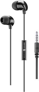 Music Sound drôtové štuplové slúchadlá s konektorom 3,5mm jack, čierne