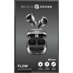 Music Sound Flow TWS bezdrôtové slúchadlá, čierne