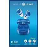 Music Sound Flow TWS bezdrôtové slúchadlá, modré