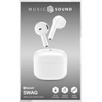 Music Sound Swag TWS bezdrôtové slúchadlá, biele