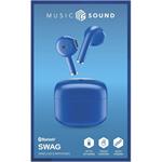 Music Sound Swag TWS bezdrôtové slúchadlá, modré