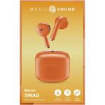 Music Sound Swag TWS bezdrôtové slúchadlá, oranžové