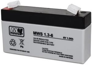 MWS Power 6V/1,3 Ah, gélový akumulátor