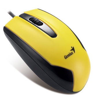 Myš Genius DX-100, USB, žltá, 1200dpi