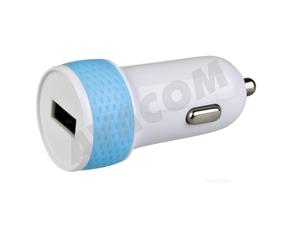 Nabíjací adaptér do auta s výstupom USB 5V/1A, bielo modrý