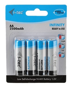 Nabíjacia bateria i-Tec INFINITY AA (4x2500mAh)