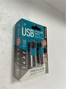 Nabíjateľné batérie AA cez USB 1200mAh 1.5V - 6ks v balení (CW-UBAA-07)