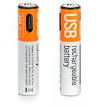 Nabíjateľné batérie AAA cez Type-C 590 mAh 1.5V - 2ks (CW-UBAAA-09)