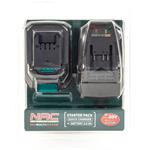 NAC B-20-BC-LI-20V, sada batéria 2Ah, nabíjačka