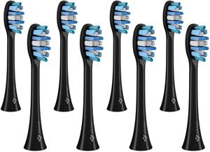 Náhradné hlavice pre TrueLife SonicBrush Clean, Whiten, čierna, 8 ks