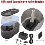 Náhradné vodné čerpadlo pre inteligentné vodné fontány, čierne