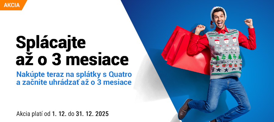 Nakúpte na splátky a splácajte až o 3 mesiace